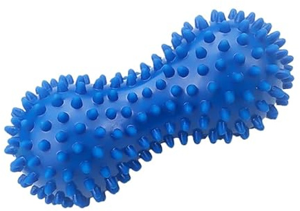 Erdnuss-Massageball, Massageball für Rücken, Nacken, Schulter, Wirbelsäule, Beine, Hüfte, Yoga, Fitness, Muskelentspannung, Faszienball, Blau, 2 Stück