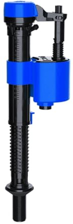 PlumbEZ Adjustable Bottom Entry Toilet Fill Valve with ½ UK Plastic Threads - Cistern Fill Valve with Delayed Fill, Quiet Operation, Telescopic Height 8-12 & Water Saving Filter - Plastic Thread