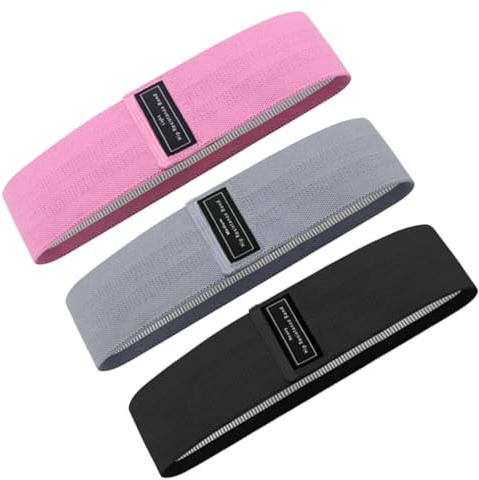 Lot de 3 bandes de résistance pour exercices de renforcement musculaire des jambes, des hanches, des pilates, des exercices de musculation, pour athlète professionnel