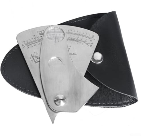 Calibro per saldatura a ventaglio in acciaio inox, 0-20 mm, per misurare la lunghezza della gamba e l'altezza del raccordo, 180 mm di lunghezza, argento