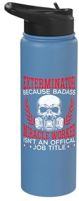 Exterminator Animal Control Pest Control Stainless Steel Insulated Water Bottle