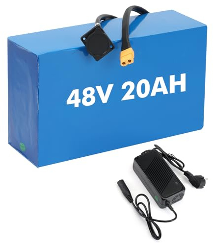 48V 20AH Batería De Bicicleta Eléctrica con Cargador 3A, para 48V Motor, Batería de Litio de Alta Capacidad para Go-Karts, Scooters y Motos Eléctricas