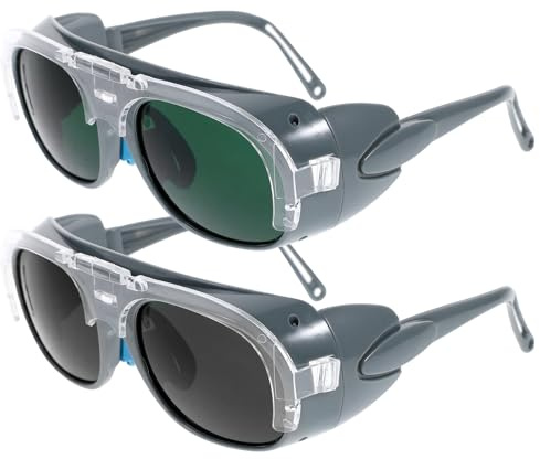 Healifty 2 Stück Schweißschutzbrille aus Abs mit Belüftungsdesign und UV Schutz Schutzbrille für Elektroschweißer und Argonbogenschweißen Schwarz