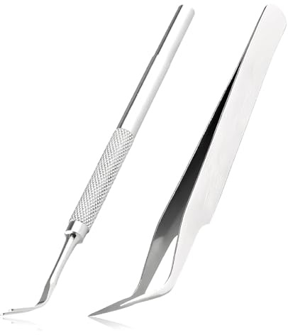 wellrun Stainless Steel Tick Remover Tool Set,Tick Remover & Precision Tweezers for Dogs Cats Humans,Multi-Functional Flea & Lice Removal Kit,Pet Parasite Grooming Tool with Storage Case