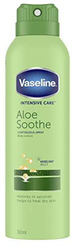 Vaseline Intensive Care Aloe Soothe Spray Moisturiser heals and refreshes skin for dry skin 190 ml