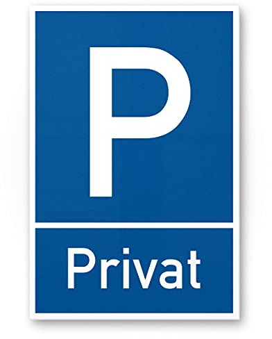 Komma Security Parkplatz Schild Privat 20 x 30 cm Hinweisschild Privatparkplatz Privatgrundstück Parkplatzschild Reserviert - Parkplatz freihalten vermietet Parkverbot Falschparker