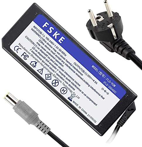 FSKE® 90W 20V 4.5A 92P1154 Laptop Netzteil für Lenovo ThinkPad X230 T530 T520 T420 X220 T410 X201 AC Adapter,Yoga 2 13 Notebook EUR Power Supply,Steckergröße:7.9 * 5.5mm