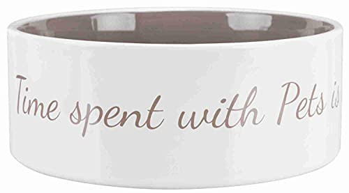 TRIXIE Napf Pet's Home, Keramik, 1,4 l/ø 20 cm, Creme/Taupe