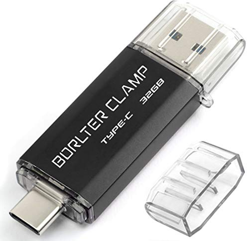 32GB Memoria USB de Tipo C, Unidad Flash USB 3.0 de Doble Puerto, USB C OTG Memory Stick Pendrive para Smartphones, Tabletas y Computadoras (Negro)