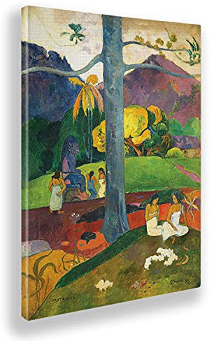 Giallobus - Quadro - Paul Gauguin - Ai vecchi tempi - Tela canvas - 50x70 - Pronto da appendere - Quadri moderni per la casa