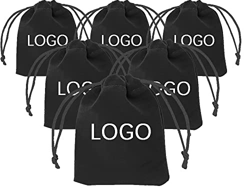 TOPTIE 50 Stück Personalisierte Samt-Geschenktasche mit Kordelzug Samt Schmuckbeutel Kleine Samtbeutel für Hochzeiten, Weihnachten | Kleine Schmuckbeutel mit Kordelzug, personalisierte Artikel für Hochzeit, Party, Veranstaltung und Geschenkverpackung