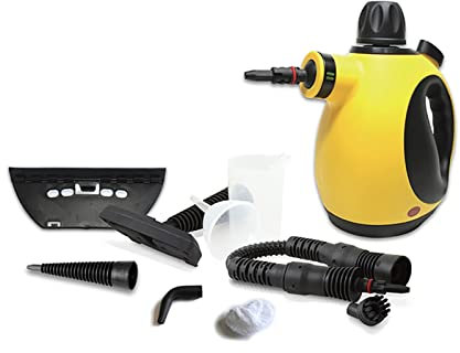 Scopa a Vapore a Calore rapido 1050 W Pulitore per tappeti a Vapore Umido Disinfezione ad Alta Temperatura Macchina per la Pulizia a Vapore elettrica a Portata di Mano Tutta la casa Uso Multiuso (Co