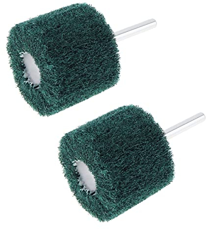 ChgImposs 6mm Shank Flap Fiber Grinding Head Wheel Abrasive Mini Brush Drill Scouring Pad Nylon Polishing Grind Head Tools for Metal Clean