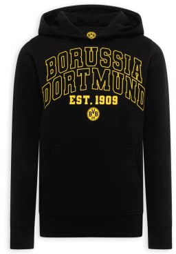 Borussia Dortmund Unisex Kinder Mikina kapucí Bvb Kapuzenpullover, Schwarz, 128 EU