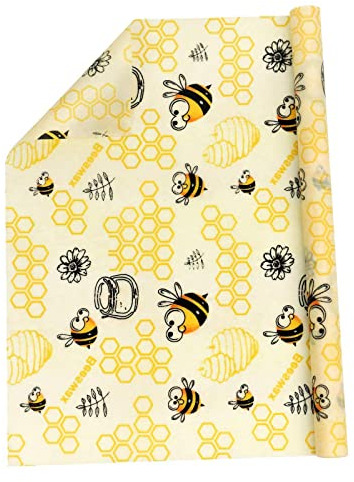 Beeswax Wraps 1 Roll Reusable Eco Food Wrapping Paper Food Storage for Sandwich Washable Bowl Covers Cotton Bread Fruit