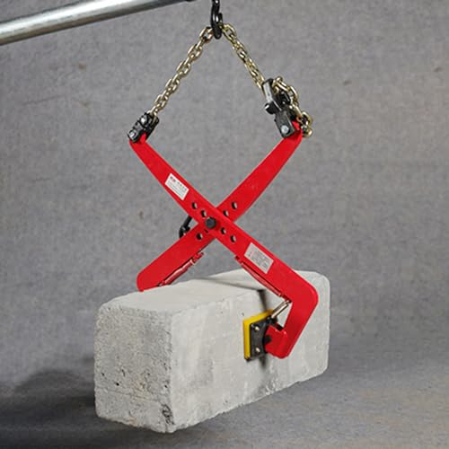 EXCLURA Bordsteinzange Hochleistungs-Bordsteinpflastersteinheber, Verstellbare Öffnung 7 Größen Kettenzangenheber, Vertikale Hebeklemmen, Grabo-Werkzeug aus Granit (Size : X-S)
