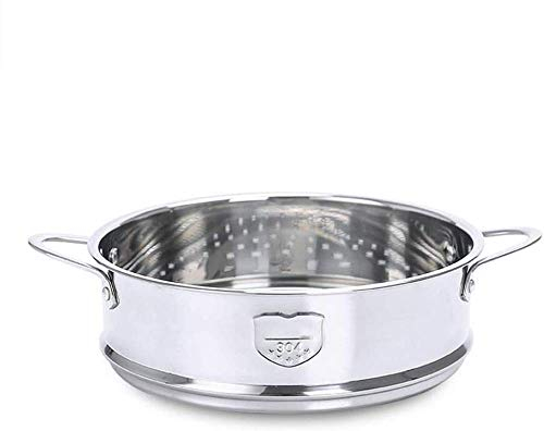 ANSNOW Olla de Vapor de Acero Inoxidable, Cacerola de Vapor con Asas Resistentes Al Calor para Pescado, Verduras, Pasteles, Panecillos Rellenos Al Vapor, Resistente Y Duradera/24Cm