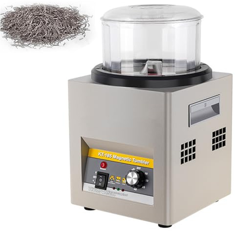 2000RPM Magnetic Jewelry Polisher with 500g Polishing Needles - Tumbler Polishing Machine for Jewelry Shop, Studio