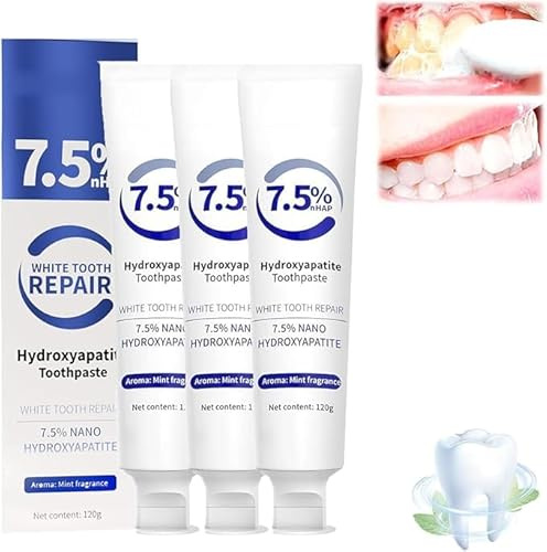 Hydroxyapatite Toothpaste for Enamel Protection,Fluoride-Free Formula with Gentle Mint,Enamel Protection and Tooth Strengthening,for Sensitive Teeth,Fresh Breath