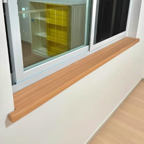 Alfeizar Ventana Acabado de Cubierta de Alféizar de Ventana con Molduras de Madera con Borde, Protectores de Borde de Ventana de Durabilidad Acrílica, Protectores de Borde de Ventana de Balcón(140x10c