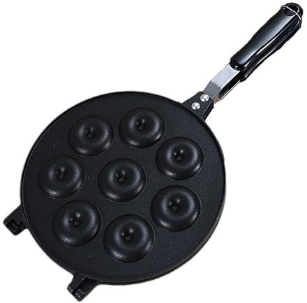 QYLTTDM Mini-Donut-Maker-Maschine, tragbare, doppelseitig gefüllte Pfannkuchenform für kinderfreundliches Frühstück, Snacks, Desserts und mehr mit antihaftbeschichteter Oberfläche, für 8 Donuts