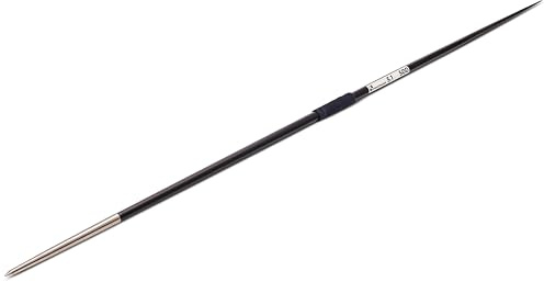SCHWARZTRAUBER Wettkampfspeer - 500g - Leichtathletik - Aluminium - Zigarrenspitze aus Edelstahl - Schwarz - WA DLV Zulassung