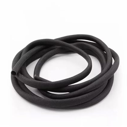 BPQCOFZT 1 tubo intrecciato in fibra di vetro nero da 1 m – Guaina for cavi resistente al calore for progetti fai da te, diametro 1-30 mm, temperatura massima 600 °C(12mm)