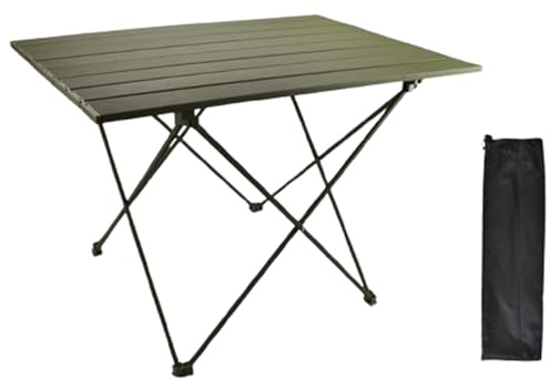 Tragbarer faltbarer Campingtisch, kompakter aufrollbarer Picknicktisch für 2–4 Personen, leichter Outdoor-Gartentisch, unterstützt 20 kg, ideal für Grillabende, Wandern und Reisen