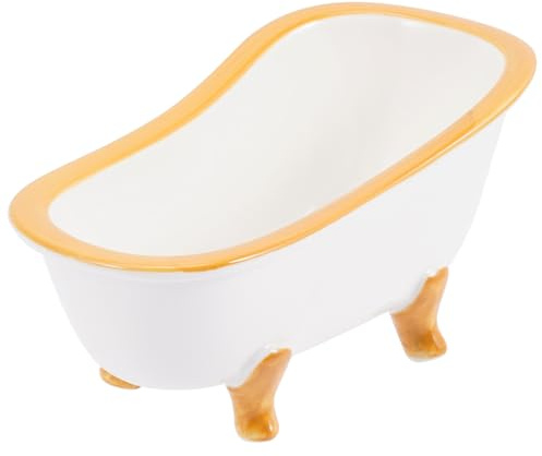 DECHOUS Vasca da Bagno Bordi Lisci in Ceramica per Piccoli Animali e Adatta Come Lettiera e Nascondiglio Resistente per Criceti e Porcellini D'india