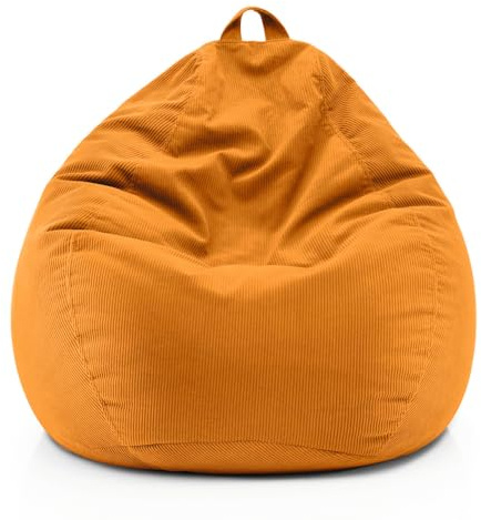 Lumaland Comfort Line Sitzsack Feincord L - 185 L | bequemer Sofa Sessel Cord – ideal zum Pouf | EPS Perlen Bean Bag mit Füllung | Indoor Sitzsessel - waschbar | Liegesack für Erwachsene & Teenager