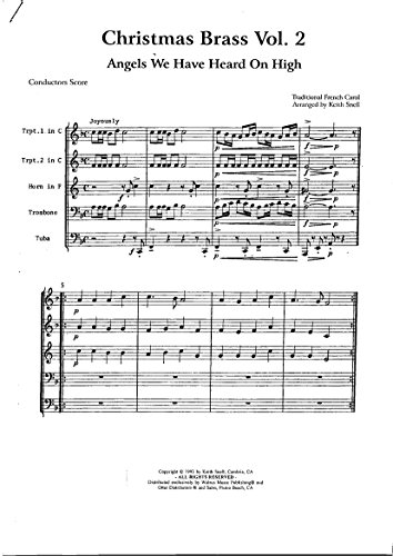 Christmas Brass Vol. 2. 3 Traditional Christmas Carols for Brass Quintett / 3 Traditionelle Weihnachtslieder für Blechbläserquintett (Partitur und Stimmen)