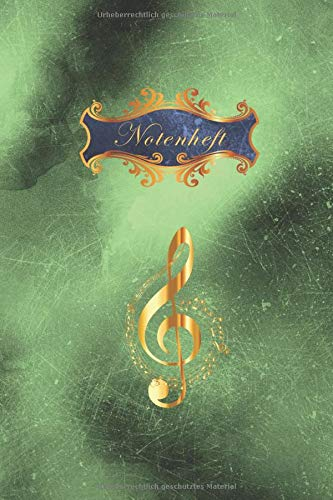 Notenheft: Notenheft für Lehrer Musiker und Komponisten/ 80 Seiten /Blanko Notenpapier Manuskript /Piano /Gitarre/ Violine/ Keyboard / 6x9 Forma DIN A5/Soft Cover matt