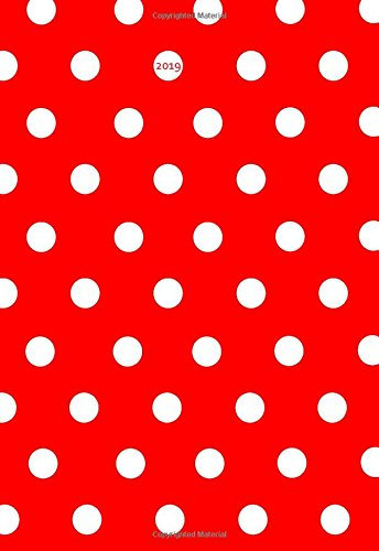 Mini Kalender 2019 Pünktchen rot weiß - ca. DIN A6, 1 Woche pro Seite