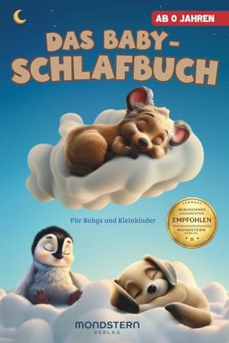 Mondstern® Das Baby-Schlafbuch: Vorlesebuch mit beruhigenden Gute-Nacht-Geschichten ab 0 Jahren - Für Babys und Kleinkinder - Ideal für liebevolle ... - Mit Bruno, dem kleinen Bären