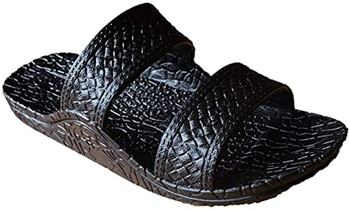 J-Slips Sandals for Women and Men - Comfortable Jesus Jandals for Beach, Summer, and Shower - Waterproof Hawaiian Slides in 12 Colors, Sandalias (Lava Rock, W10)