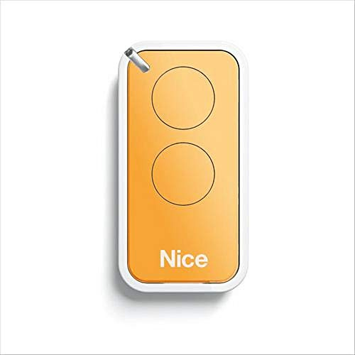 NICE INTI2Y Jaune 2-canaux Télécommande radiocommande, 433.92Mhz rolling code, compatible avec FLOR-S, ONE, FLORE, INTI émetteurs.