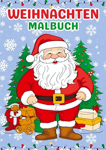 Malbuch Weihnachten: Ausmalbilder Weihnachten | Weihnachtsgeschenk | Großes Weihnachten Ausmalbuch für ganze Familie | 40 Motive zum Ausmalen | Einseitig bedruckt