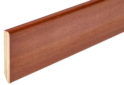 Hobby Legno - Battiscopa Rivestito In Legno Di Doussiè Verniciato mm. 82X13X2400 (Prezzo Per ml. 4, 80)