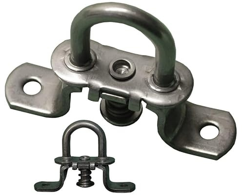 FKAnhängerteile 10 Stück - Drehverschluss für Ovalösen - NIRO - 42x22mm - Nirosta - Hoch
