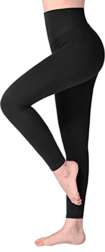 SINOPHANT Leggings Damen High Waist - Blickdicht Leggins mit Bauchkontrolle für Sport Yoga Gym(1 Schwarz,XXL)