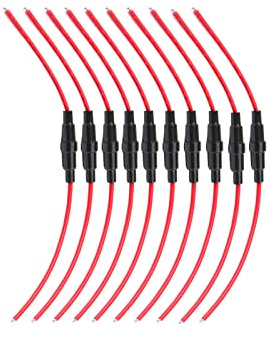 KOLAGEN Automotive Car Inline-Schraube Typ 6x30mm AGC Sicherungshalter 16 Awg Draht (10er Pack)