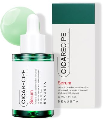Gesichtsserum Beausta mit Centella Asiatica und Panthenol 30 ml / feuchtigkeitsspendende und beruhigende Wirkung / Ideal für empfindliche, trockene, dehydrierte Haut / Heilung von Reizungen,