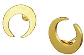 Edelstahl Ohrstecker Mond Sichel Sterne Stecker golden Ohrringe