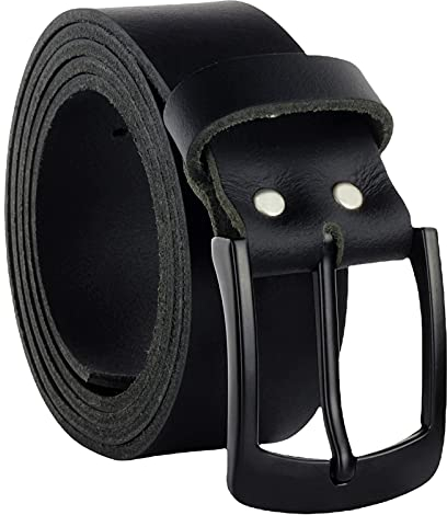 Gürtel Ledergürtel Schwarz 4cm breit Vollleder Jeansgürtel Damen Herren Rindleder Handgemacht echtes Leder MADE IN GERMANY NEU #4MV020