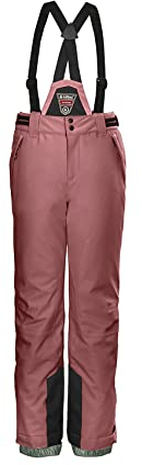 Killtec KSW 77 GRLS SKI PNTS - Pantalones de esquí para niña con Peto Desmontable, paranieves y protección en los Bordes, Color Rosa Claro, 176, 37258-000