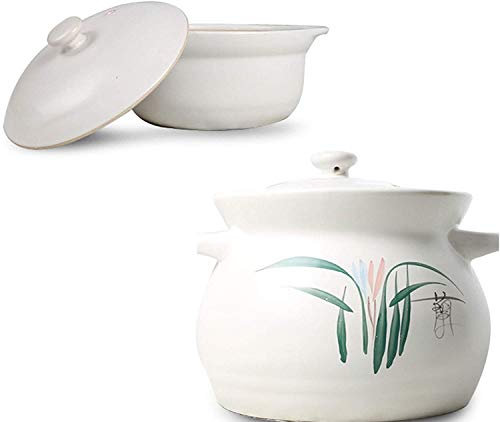 SMSOM Fornello in argilla smaltato naturale, casseruola rotonda, ciotola di ceramica in ceramica di qualità, ciotola per stovetop in ceramica, terracotta diretta di terracotta di terracotta Bibimbap B