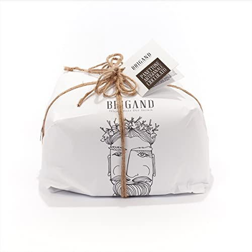 Brigand, Panettone Artigianale, Tesori Delle Due Sicilie, Dolce Tradizionale Italiano con Lievito Madre e Ingredienti di Alta Qualità, 1Kg (Cioccolato)