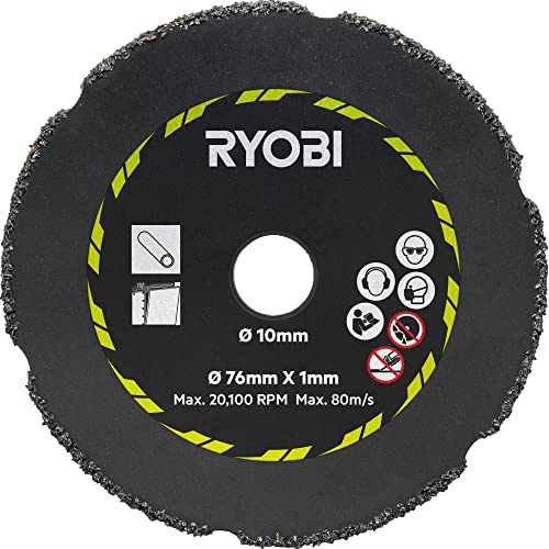 RYOBI - Kit de 3 discos de diámetro 76 mm para amoladora - metal - baldosa/fibra cemento - placas de yeso/plástico - RAKCOT03