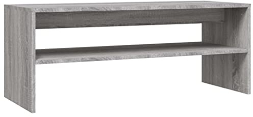 vidaXL Soffbord grå sonoma 100x40x40 cm konstruerat trä, tebord, accentbord, sido bord, sidobord, vardagsrumsbord, soff bord, soffbord med hylla