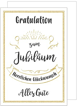 Edition Seidel Premium XXL Maxi Glückwunschkarte zum Jubiläum mit Umschlag Format DIN A4. Jubiläumskarte mit Spruch Grußkarte Gratulation Billet Mann Frau (A4-J118)